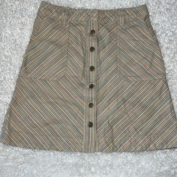 Pilcro and the Letterpress Dresses & Skirts - Pilcro and the Letterpress Anthropologie Button Front Micro Striped Skirt - 6